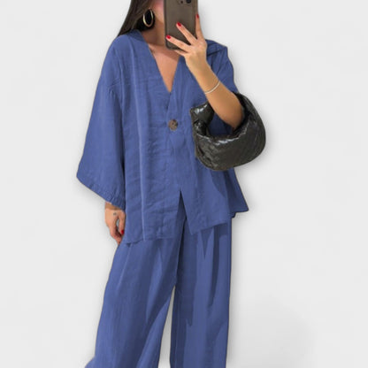 Jacqueline - Top e Pantaloni Casual a V