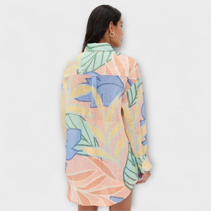 Mary - Completo Corto con Stampa Foglie Tropicali di Playa Boyfriend