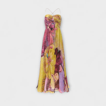 Kiara - Vestito Maxi con Stampa Ikat Vivace