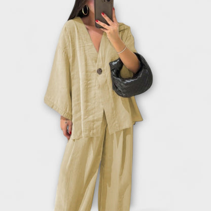 Jacqueline - Top e Pantaloni Casual a V