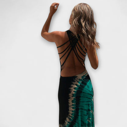 Livia - Abito Maxi con Tie-Dye Cielo Stellato