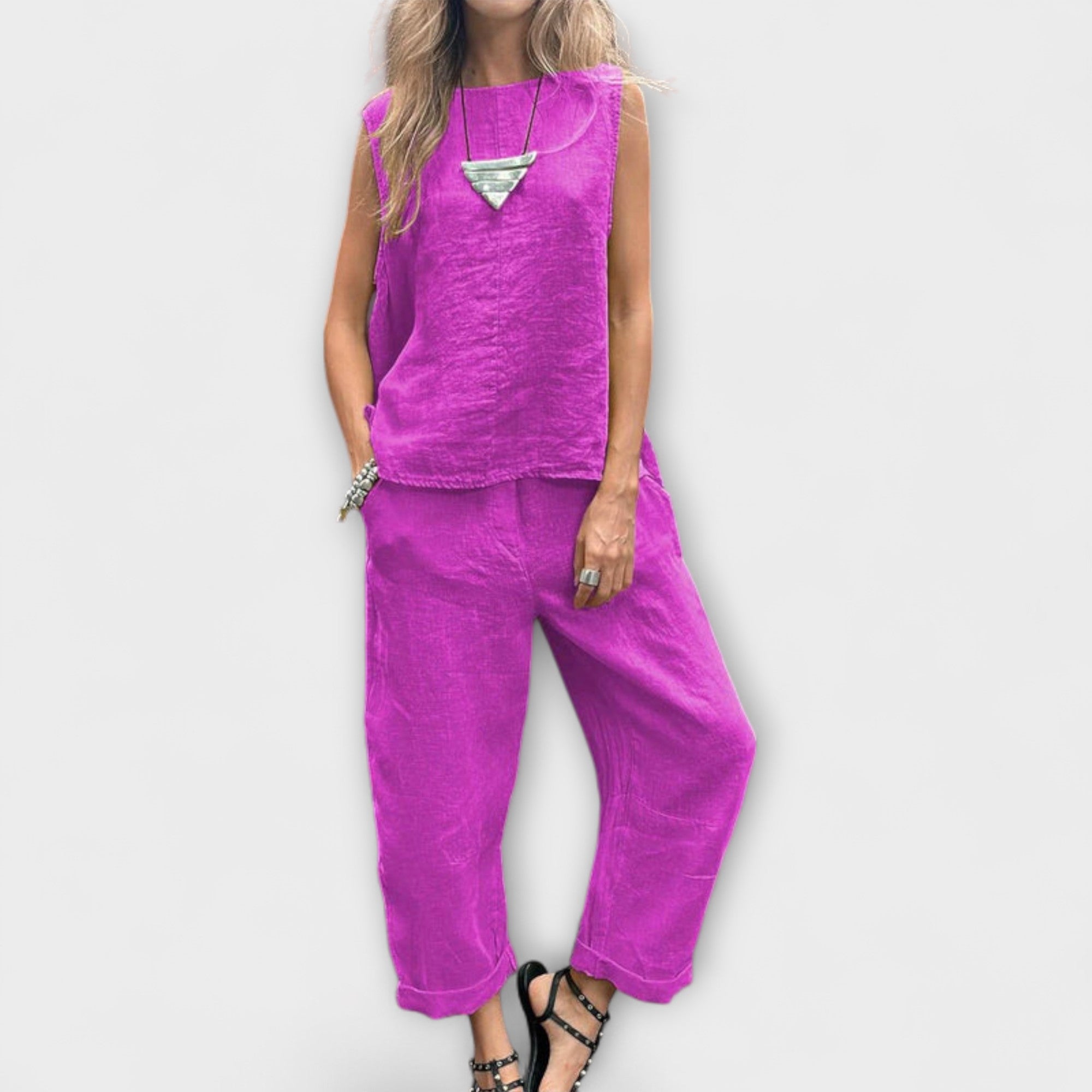 Jennifer - Completo in Cotone-Lino Relaxed