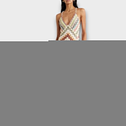 Remi - Abito Maxi in Fantasia Houndstooth Colorata Missoni