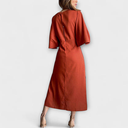 Holly - Abito Casual con Scollatura a V e Fiocco