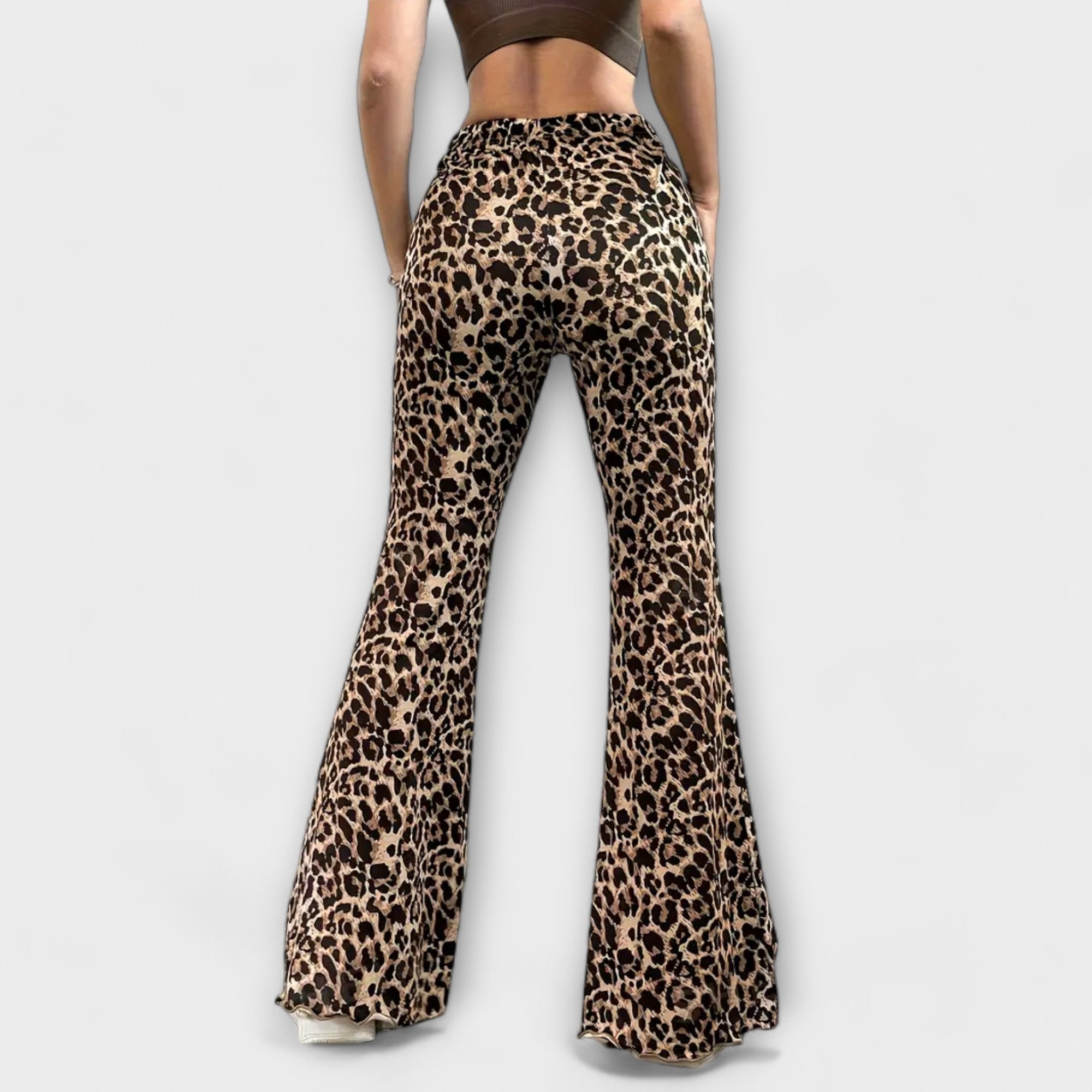 Pantaloni Bootcut Leopardati