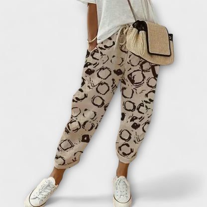 Burga - Pantaloni in Cotone-Lino Confortevoli