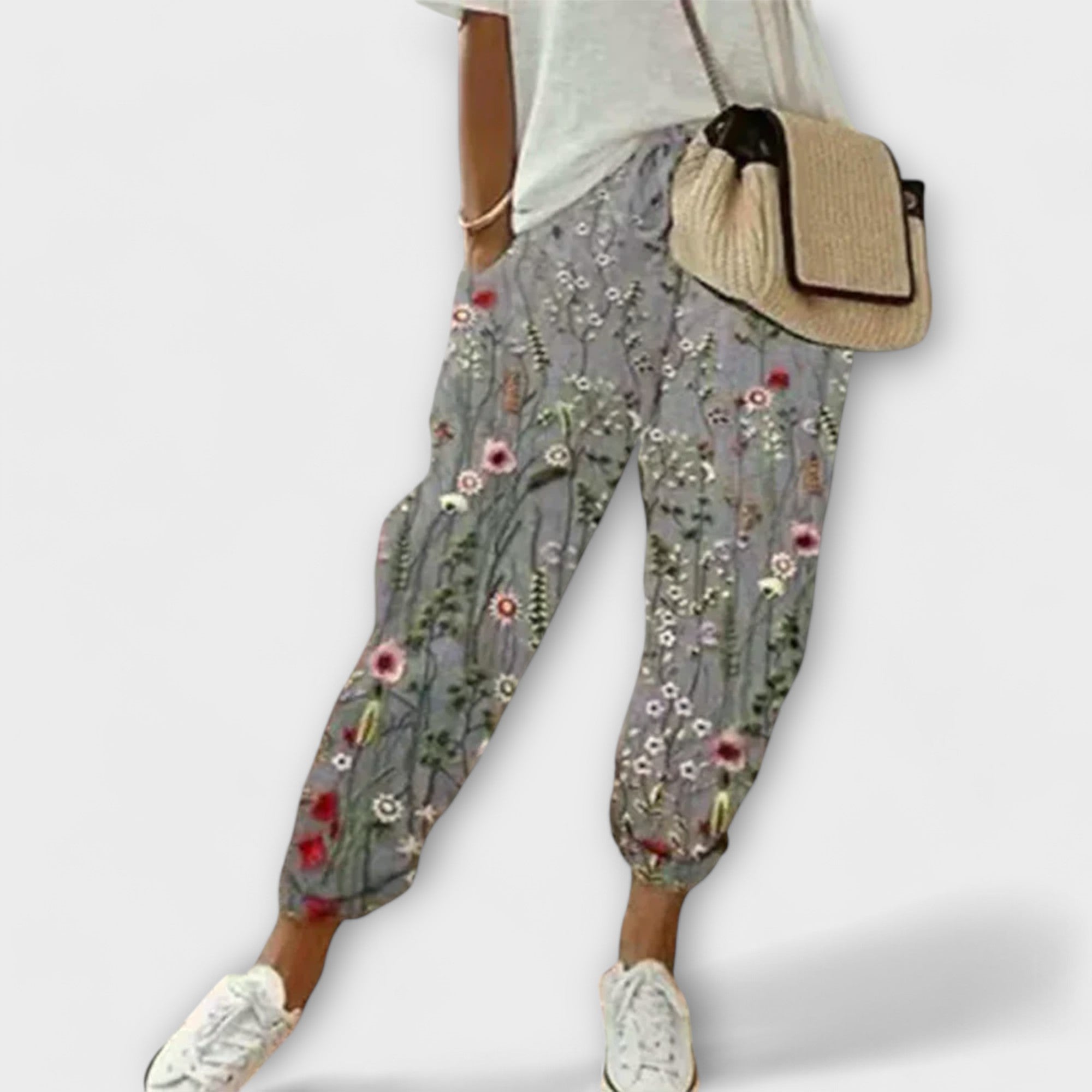 Burga - Pantaloni in Cotone-Lino Confortevoli