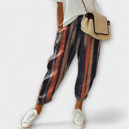 Burga - Pantaloni in Cotone-Lino Confortevoli