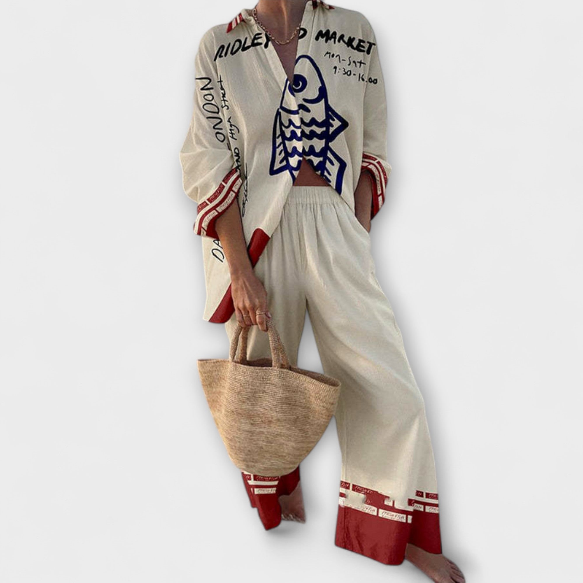 Rounelle – Look Casual con un Tocco di Pesce