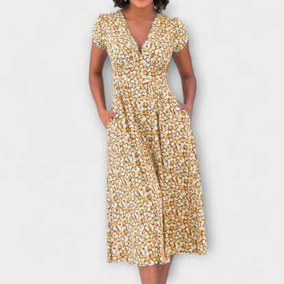 Fienna - Abito Midi con Bottoni