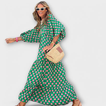 Abito Maxi Geometrico Elegante