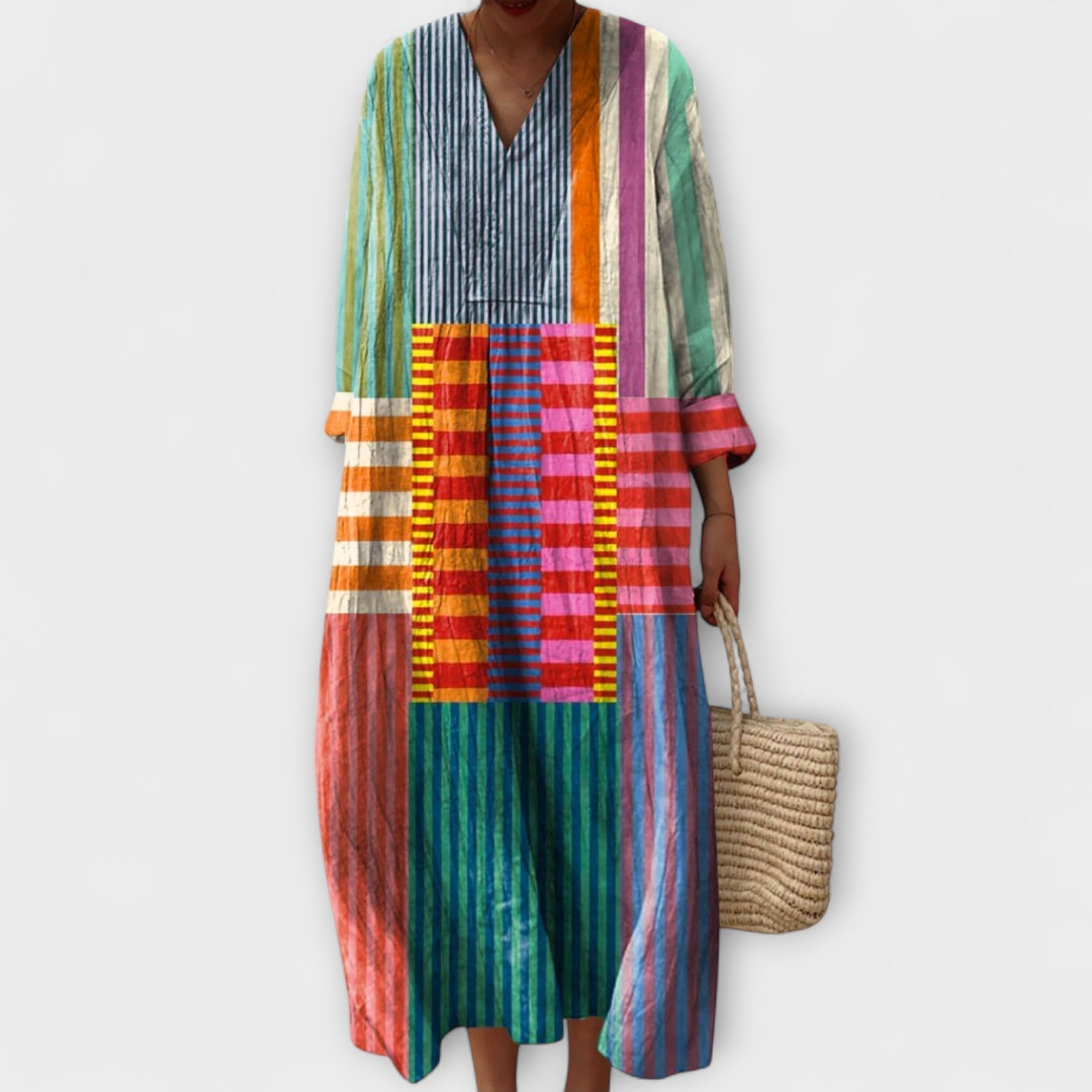 Lia - Abito Elegante con Design Geometrico