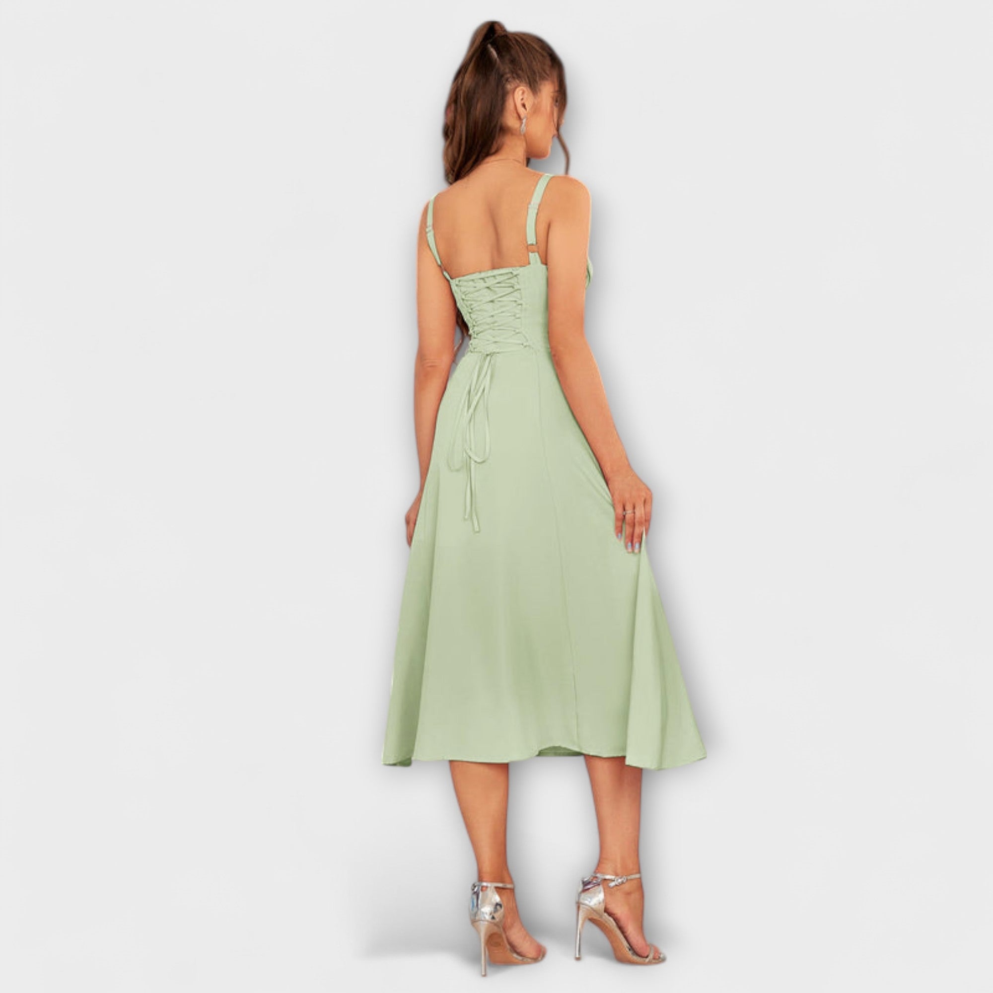 Speranza - Abito Top Ruffles con Dettaglio Fessura