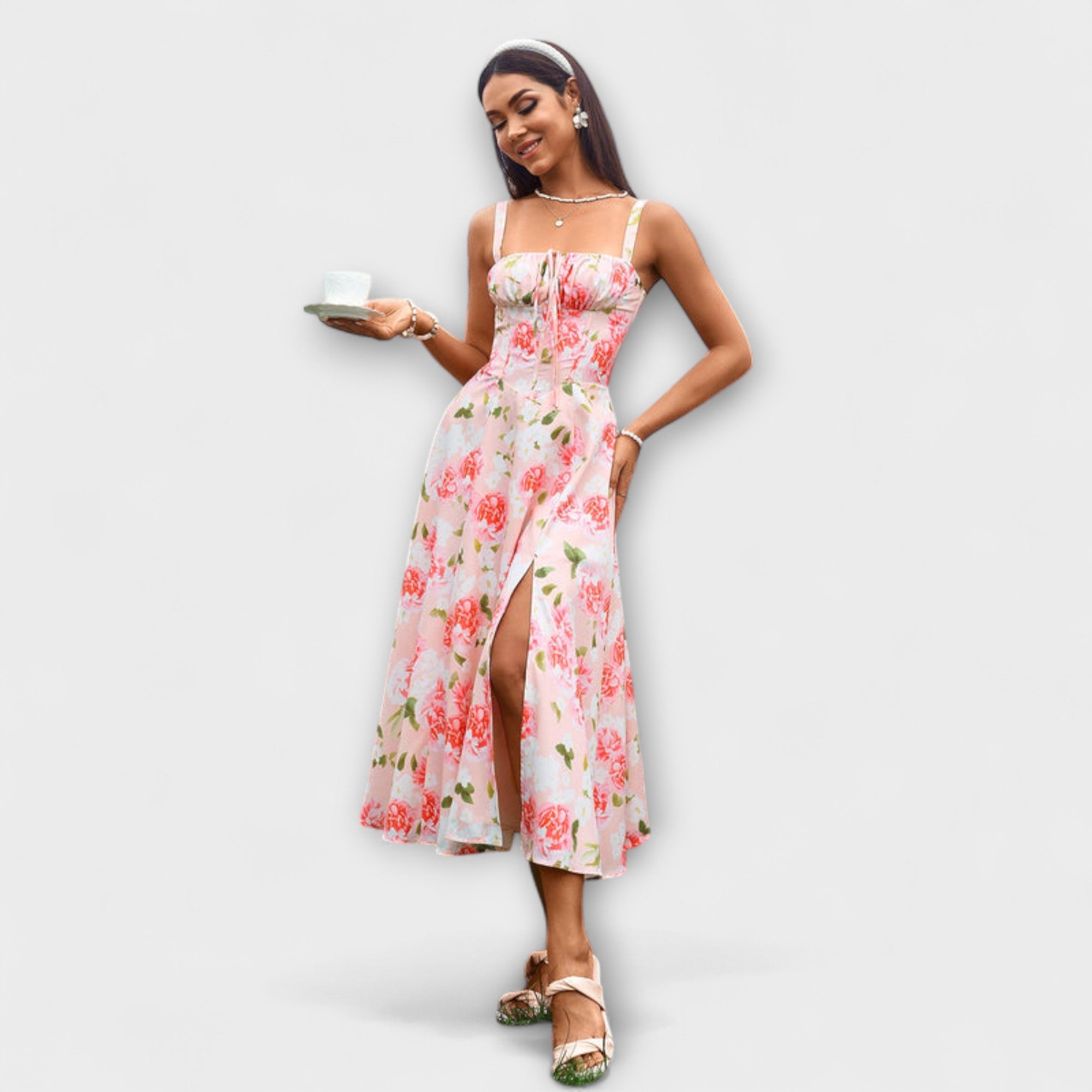 Speranza - Abito Top Ruffles con Dettaglio Fessura