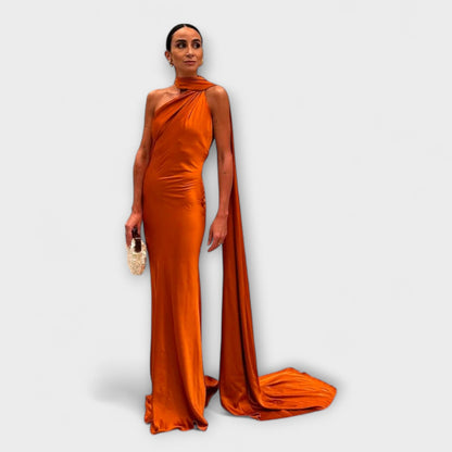 Abito Maxi Halter Off-Shoulder Chic