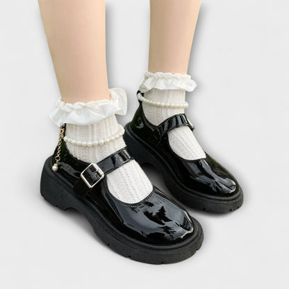 Perla - Scarpe in pelle Mary Jane di lusso