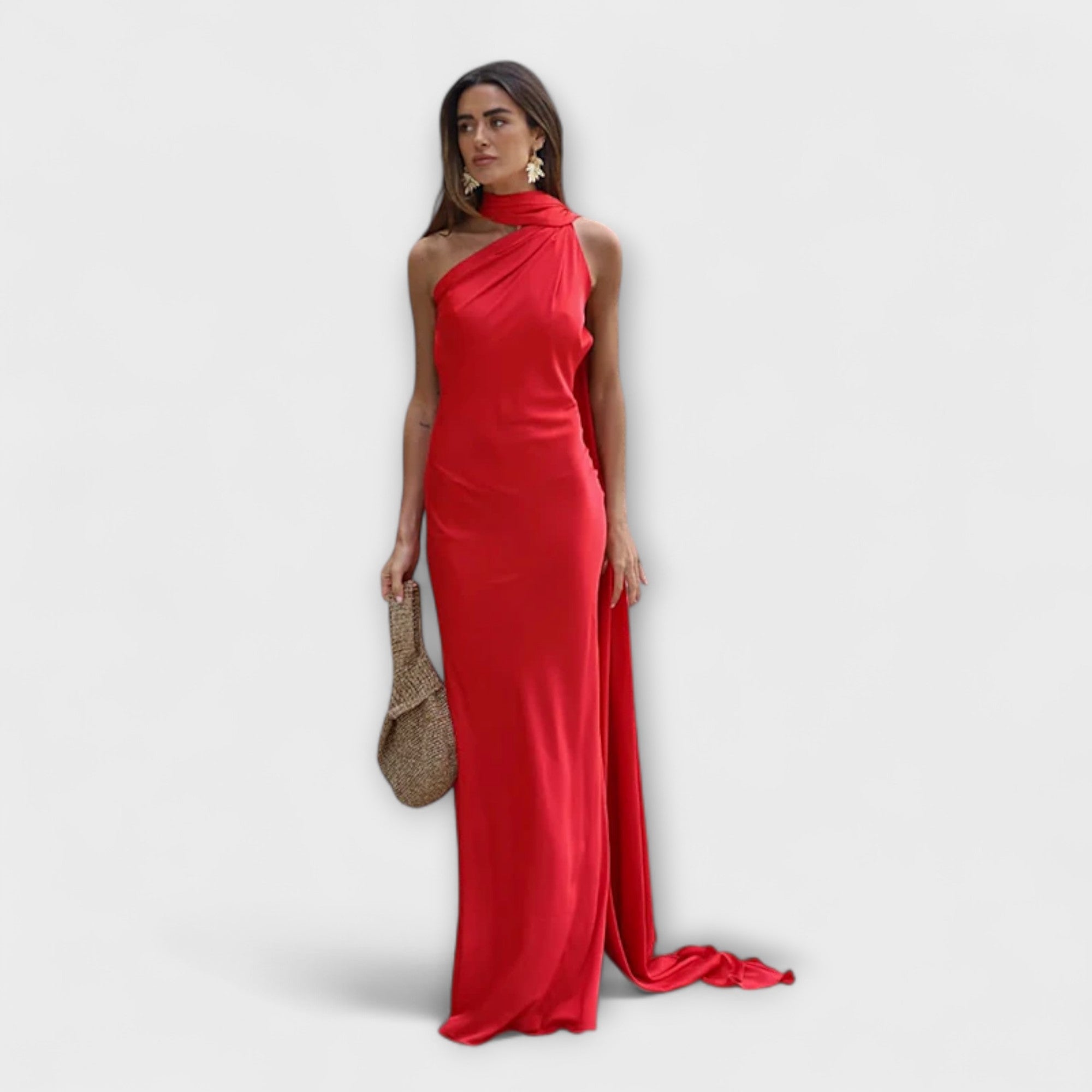 Abito Maxi Halter Off-Shoulder Chic