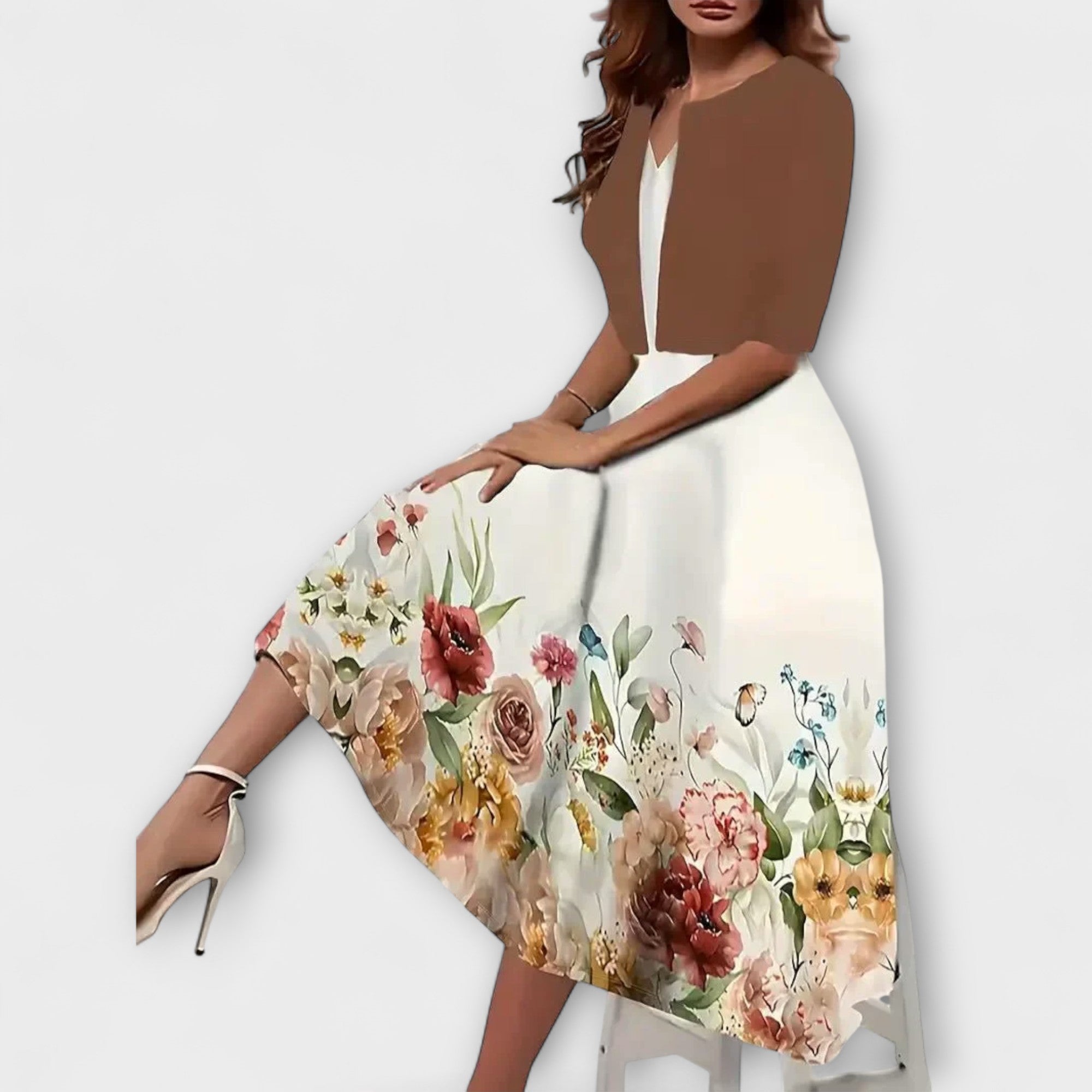 Abito Midi da Donna con Blazer