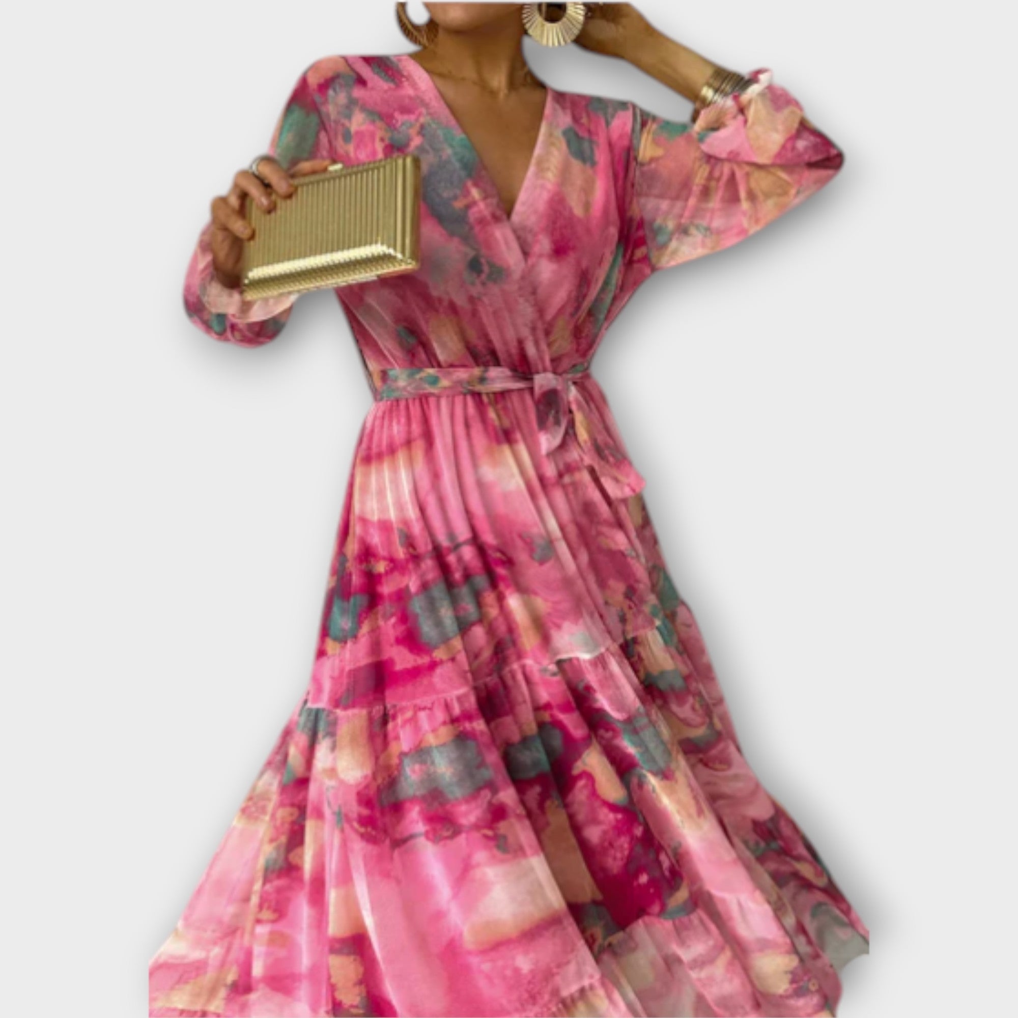 Evelyn - Vestito Maxi Acquerello Sogno