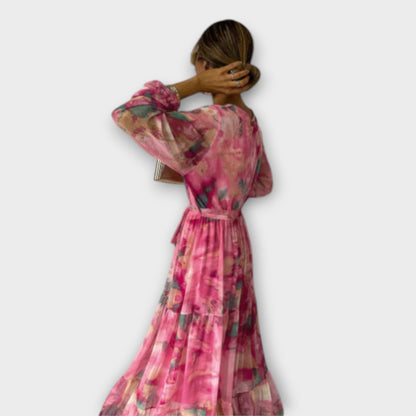 Evelyn - Vestito Maxi Acquerello Sogno