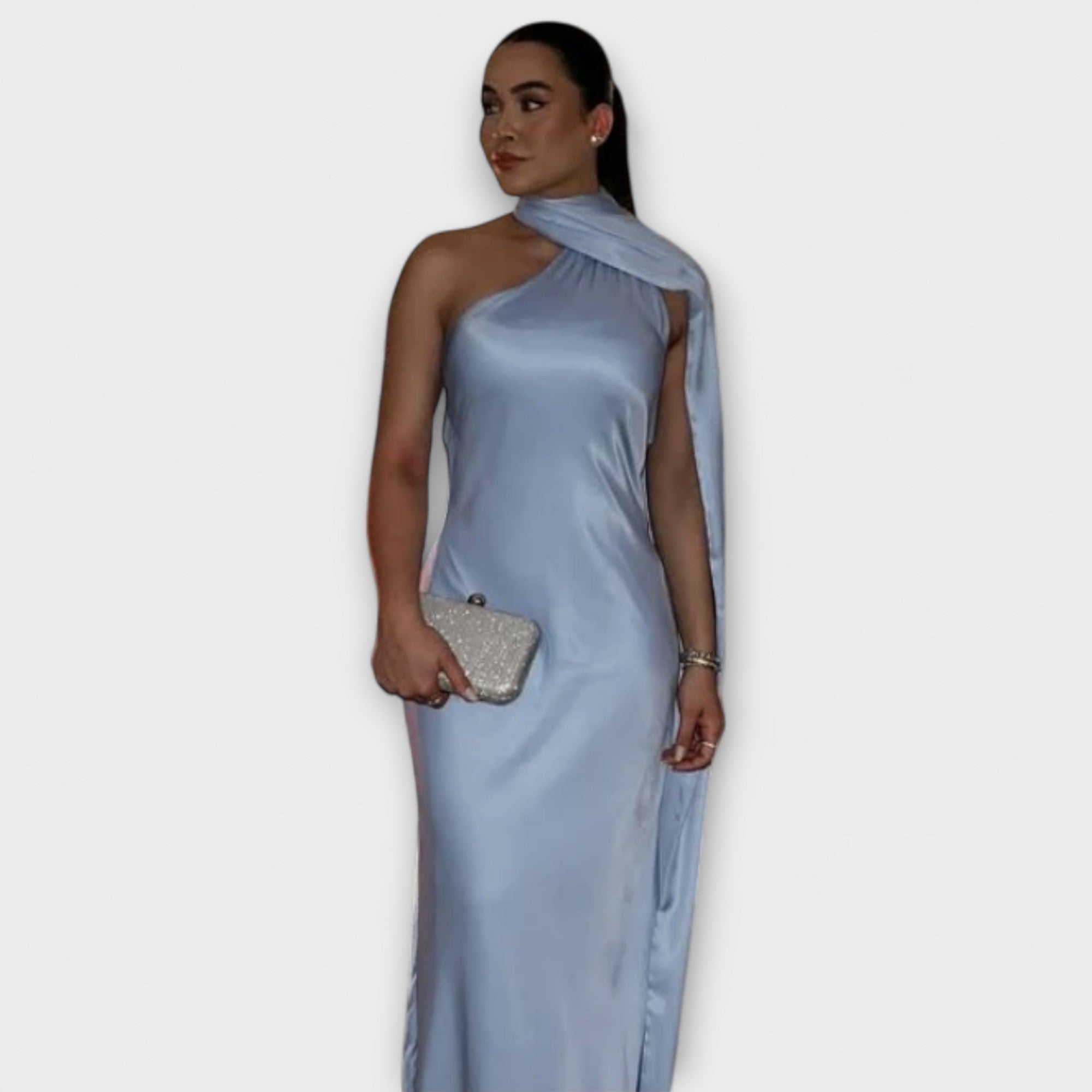 Abito Maxi Halter Off-Shoulder Chic