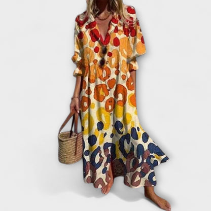 Lila - Abito Maxi Flattering con Copertura per la Pancia