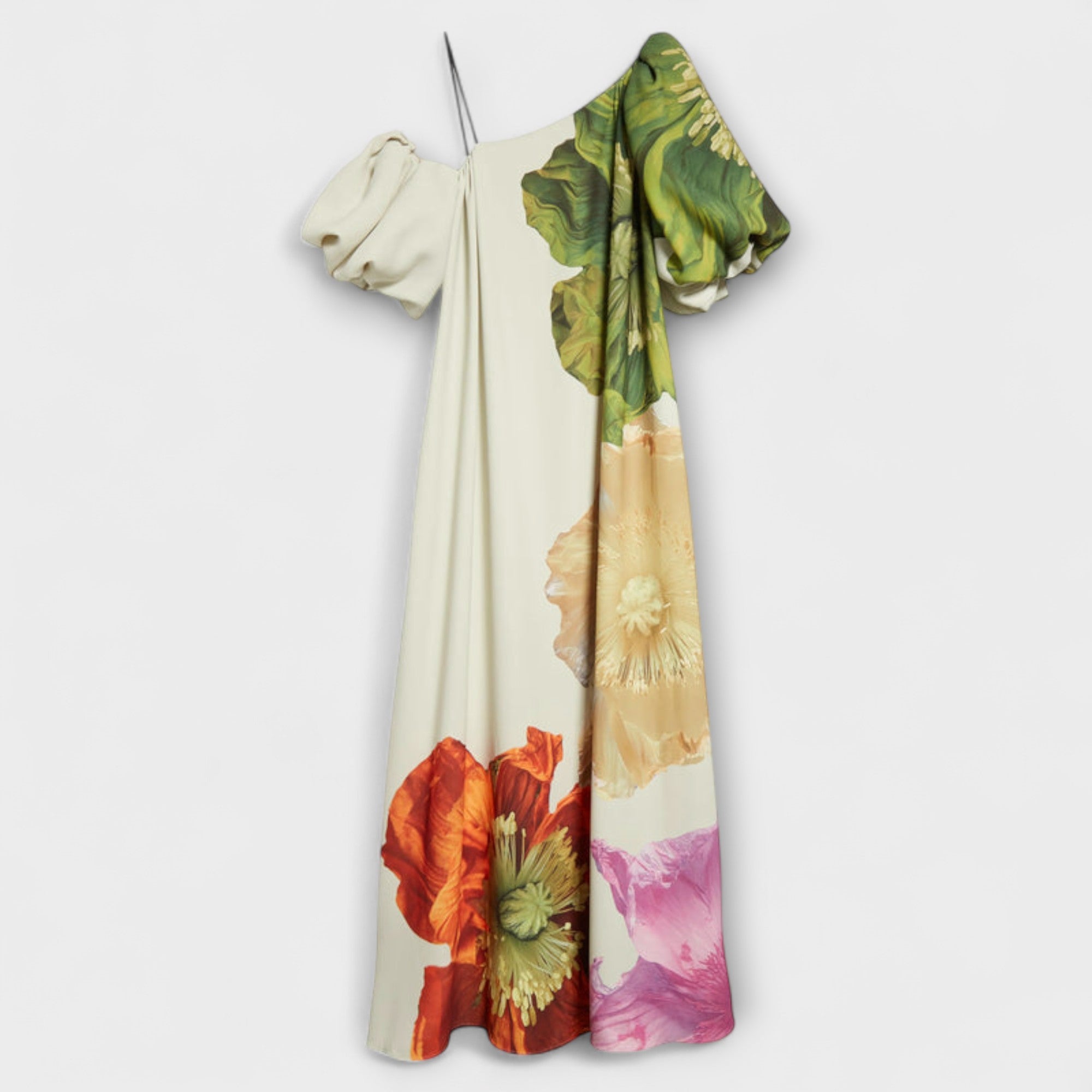 Melodie - Abito Maxi Floreale Asimmetrico