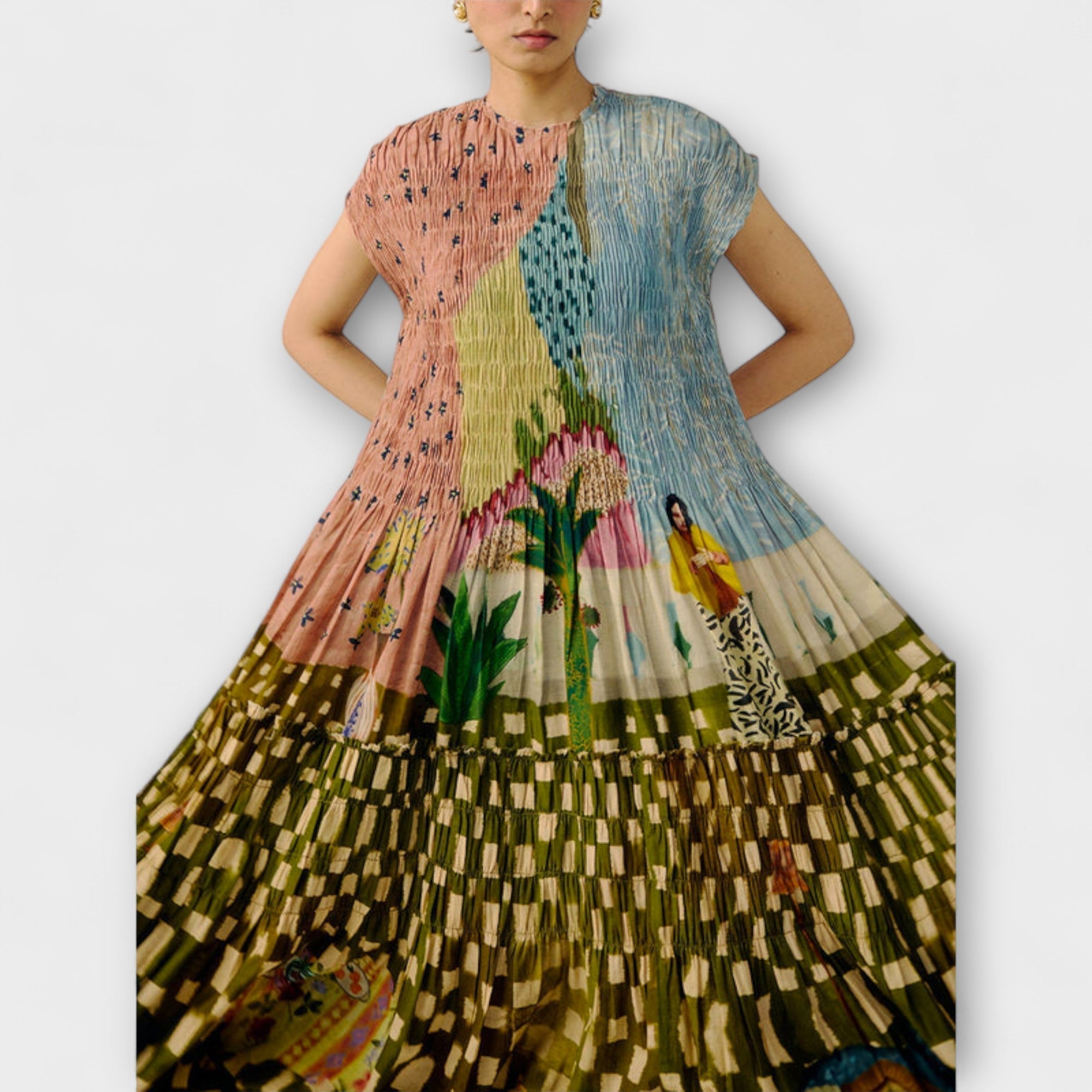 Amara - Vestito Pieghevole con Stampa Animale