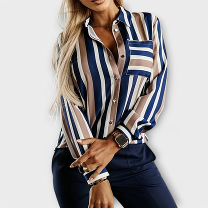 Emily - Casual and Relaxed Striped Blouse
