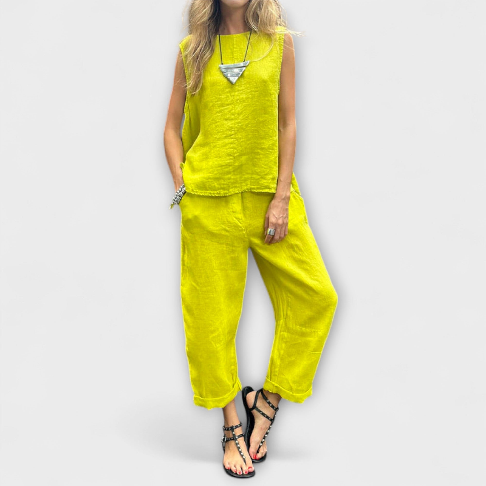 Jennifer - Completo in Cotone-Lino Relaxed