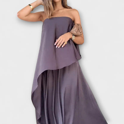 Ruby - Top Bandeau Senza Maniche e Gonna Chic