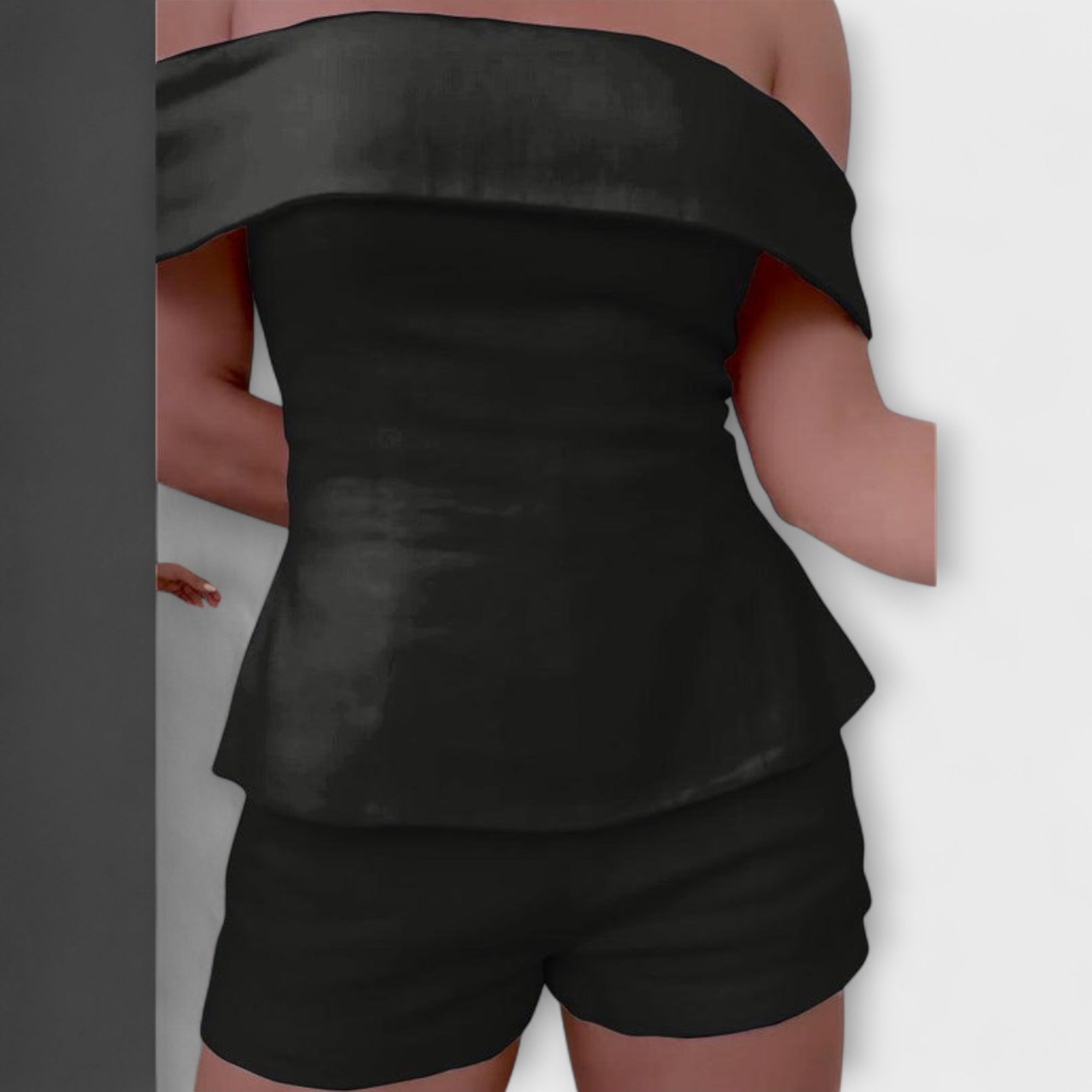 Olivia - Completo Due Pezzi in Cotone e Lino Bianco