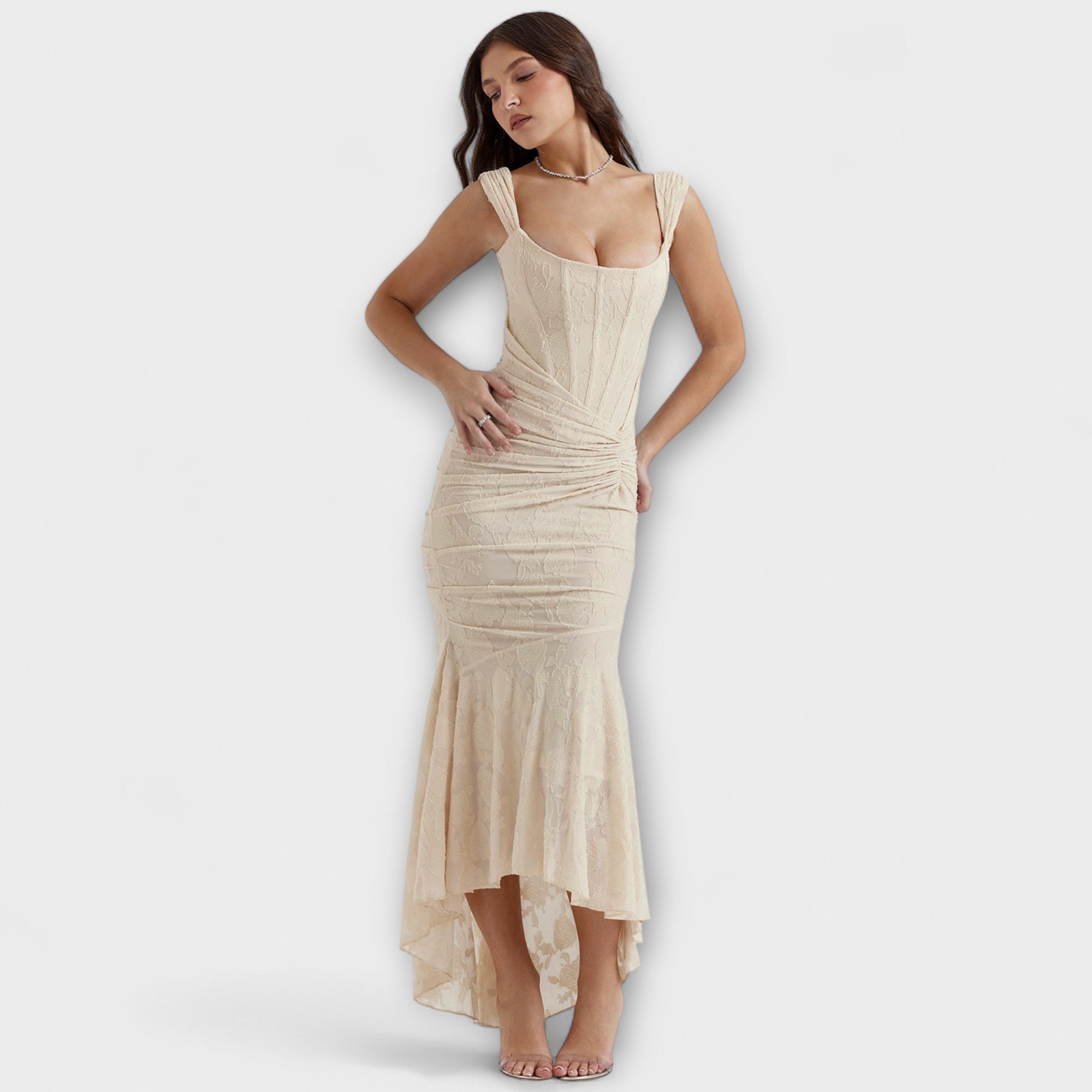 Renske - Abito Lungo con Corsetto Elegante e Sofisticato