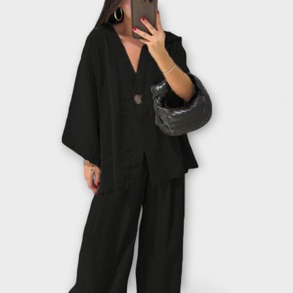 Jacqueline - Top e Pantaloni Casual a V