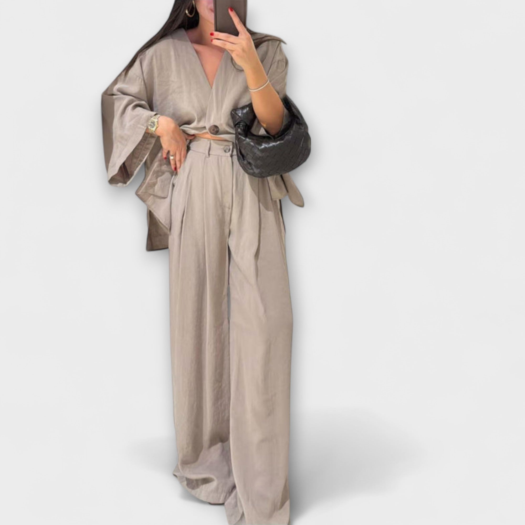 Jacqueline - Top e Pantaloni Casual a V