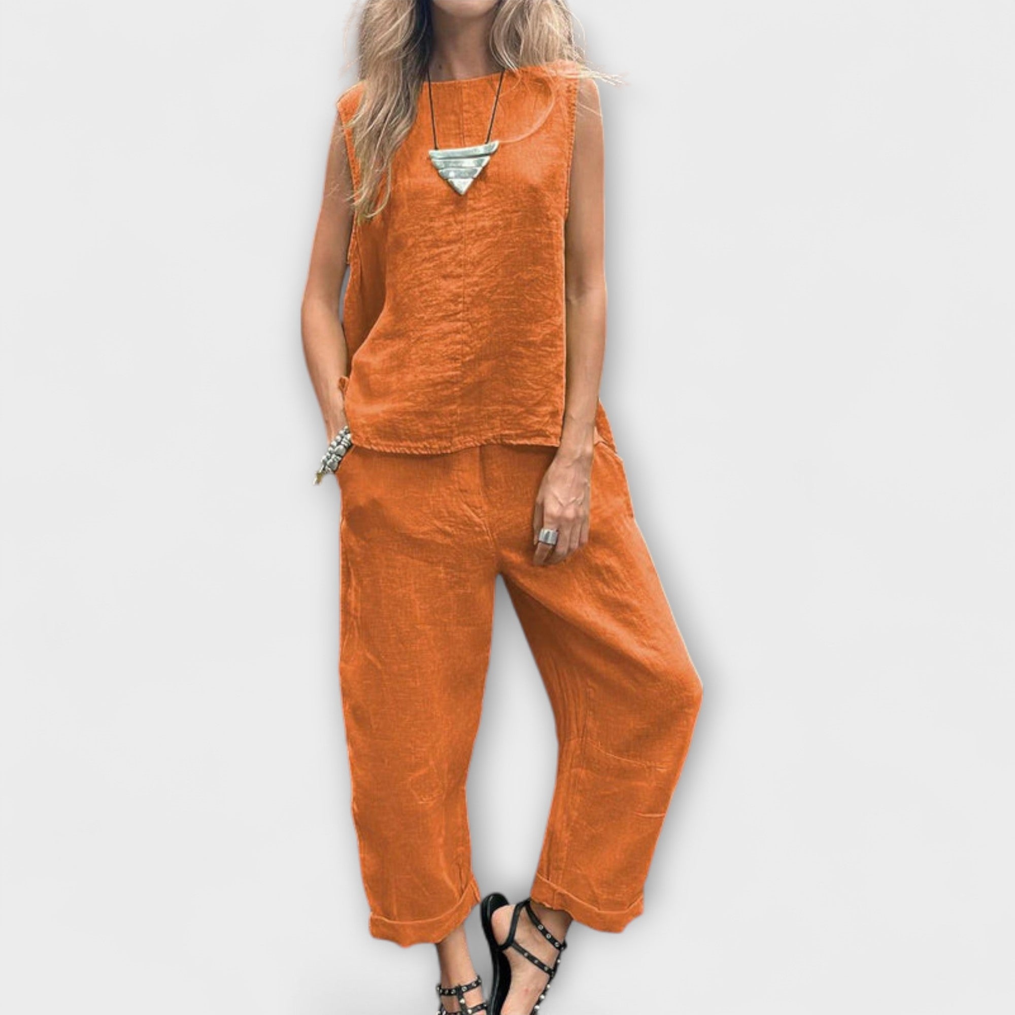 Jennifer - Completo in Cotone-Lino Relaxed