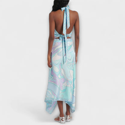 Everly - Set di Top Halter e Gonna Midi Asimmetrica