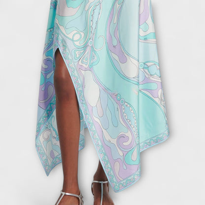 Everly - Set di Top Halter e Gonna Midi Asimmetrica