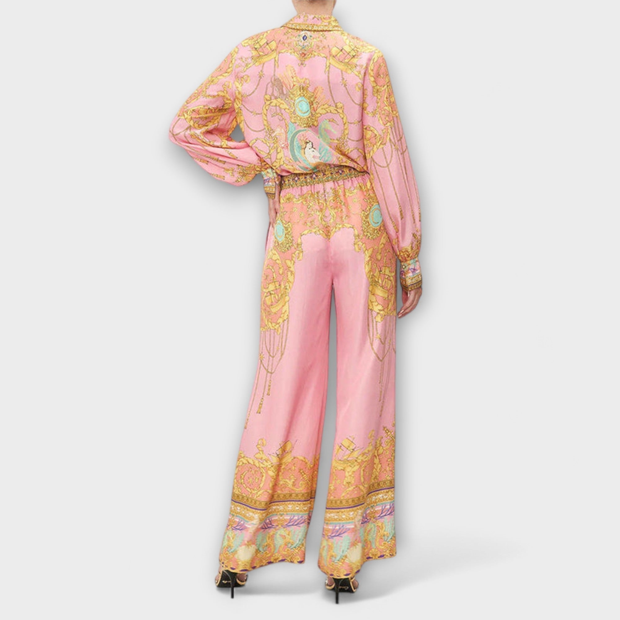 Sage - Set Camicia Relaxed da Sirena e Pantaloni con Vita Elasticizzata