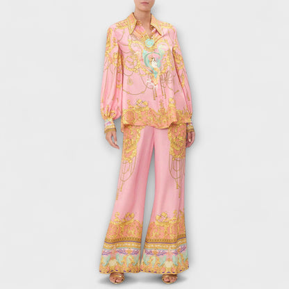 Sage - Set Camicia Relaxed da Sirena e Pantaloni con Vita Elasticizzata