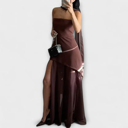 Goldie - Abito Maxi in Chiffon