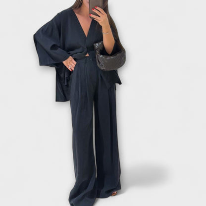 Jacqueline - Top e Pantaloni Casual a V