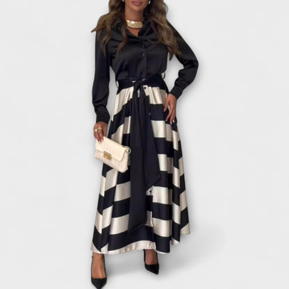 Hedda - Abito Camicia a Maniche Lunghe con Cintura