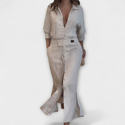 Jeanette - Abito Maxi con Scollatura a V