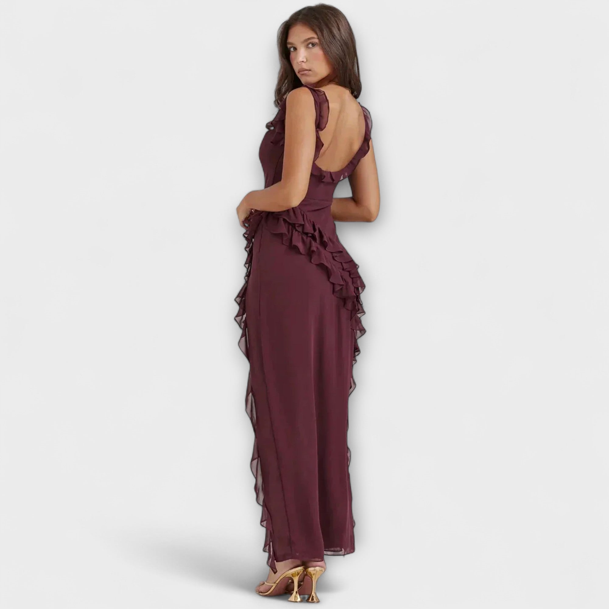Lara - Abito Maxi Elegante con Spacco