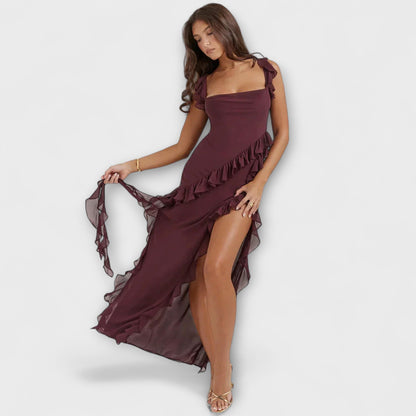 Lara - Abito Maxi Elegante con Spacco