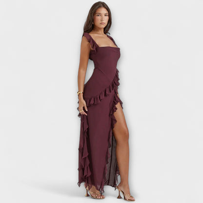 Lara - Abito Maxi Elegante con Spacco