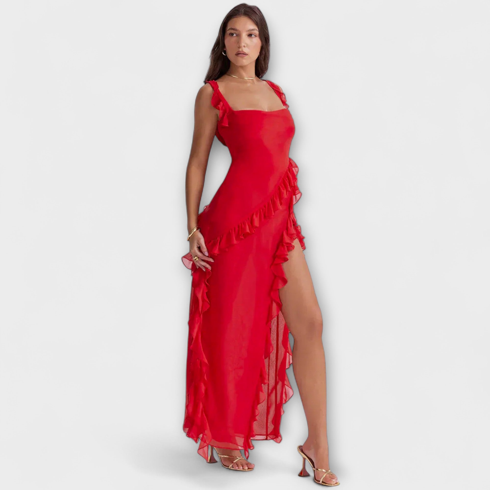 Lara - Abito Maxi Elegante con Spacco
