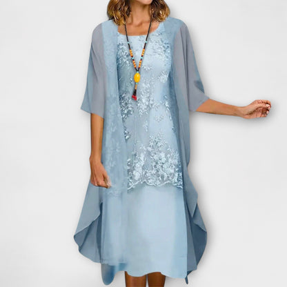 Danielle - Elegante Abito in Chiffon a Due Pezzi