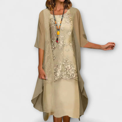 Danielle - Elegante Abito in Chiffon a Due Pezzi